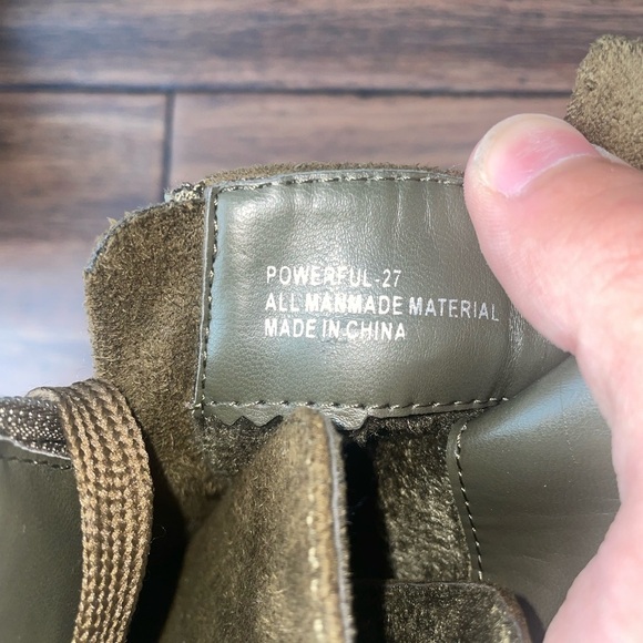 Olive💚combat boots🖤chunky boots place up booties - Picture 2 of 13